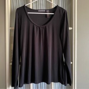 Liz Claiborne black long sleeve top